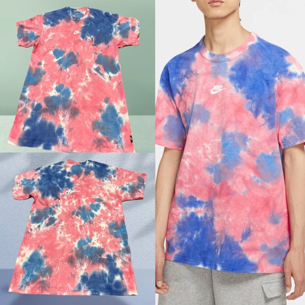 Nike Tie Dye T-Shirt Pink Blue M